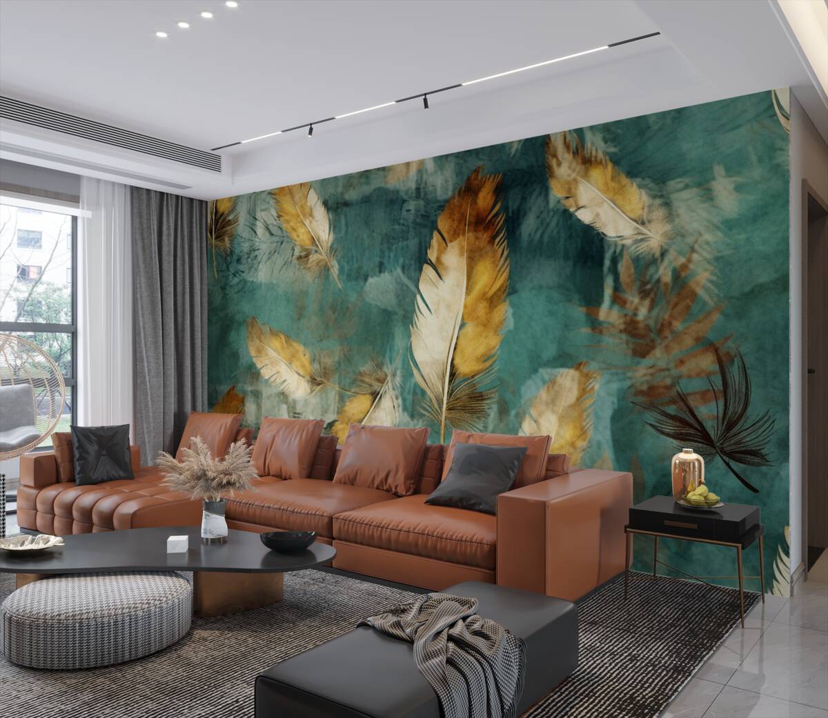 Fototapeta Streszczenie złote liście