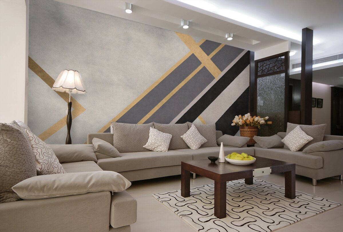 Fototapeta Gładkie kolorowe linie na płytkach