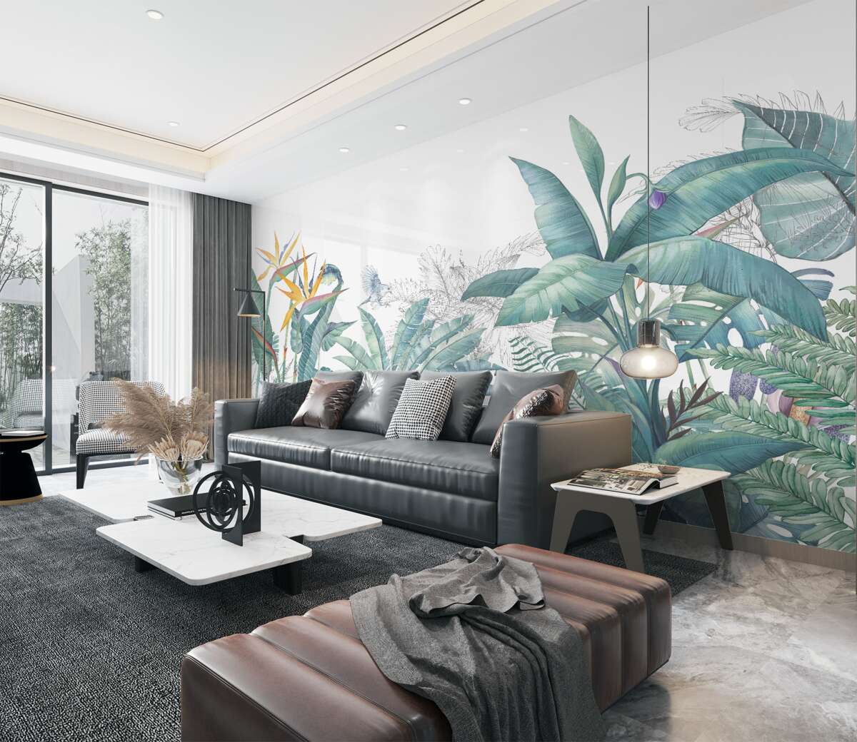 Fototapeta Zielone rośliny tropikalne