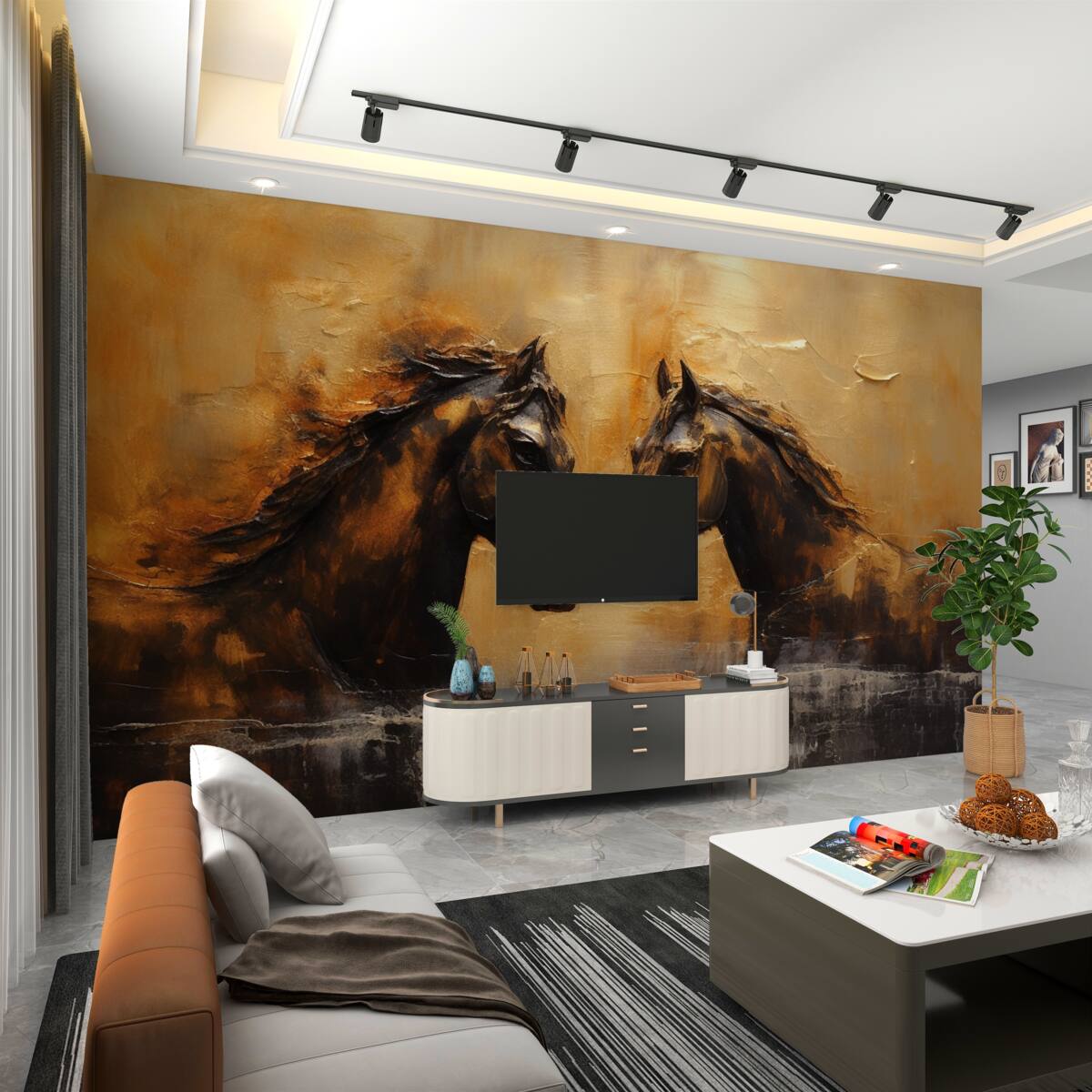 Fototapeta Para koni w wodzie