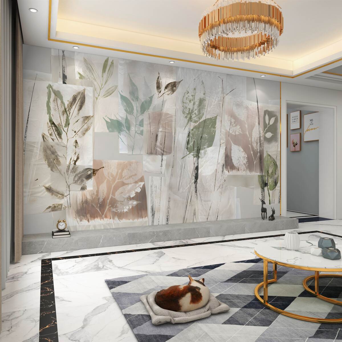 Fototapeta Sylwetki roślin tropikalnych