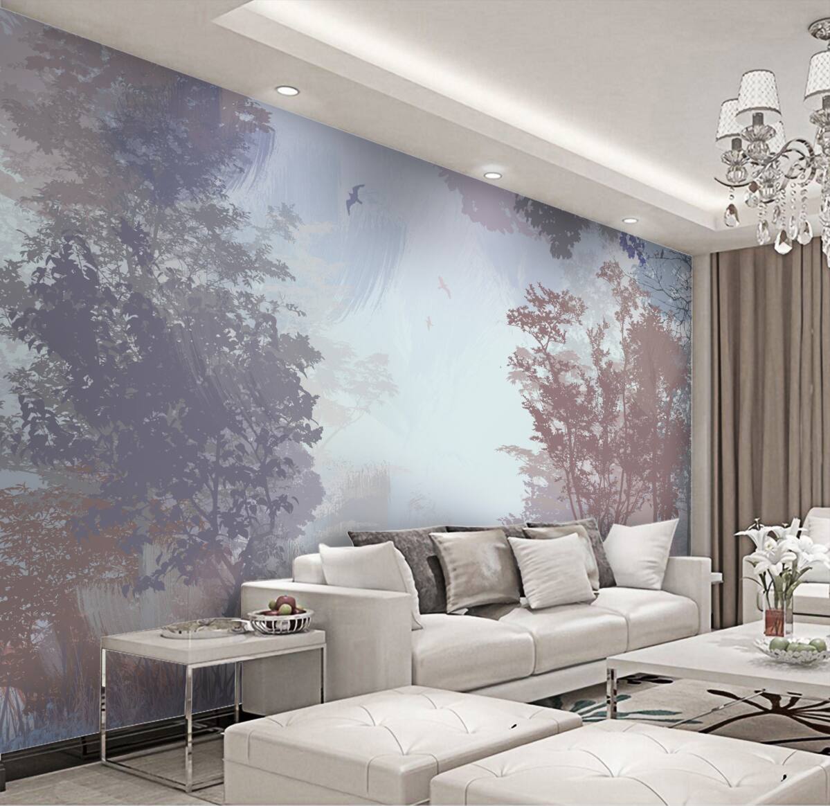 Fototapeta Wczesny poranek w jesiennym lesie