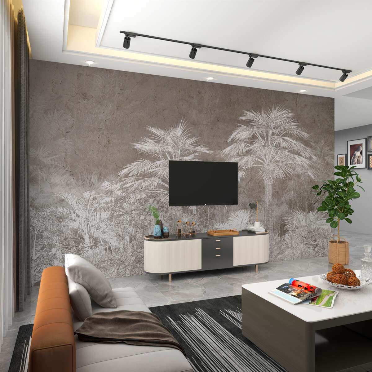 Fototapeta Gęsty las deszczowy w nocy