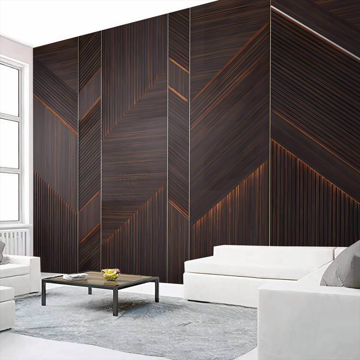 Fototapeta Ciemny lakierowany parkiet