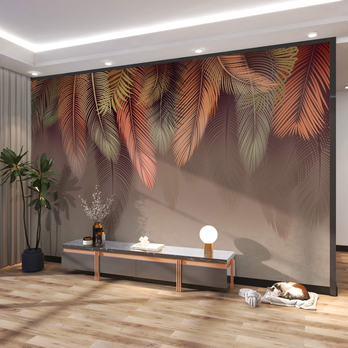 Fototapeta Jesienne liście paproci