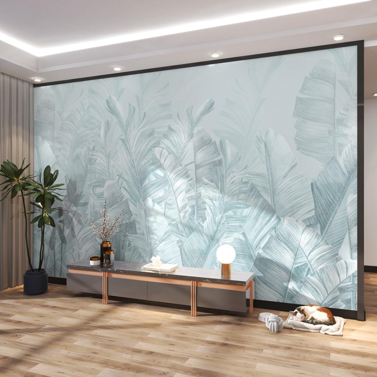 Fototapeta Ulewne deszcze podlewają rośliny