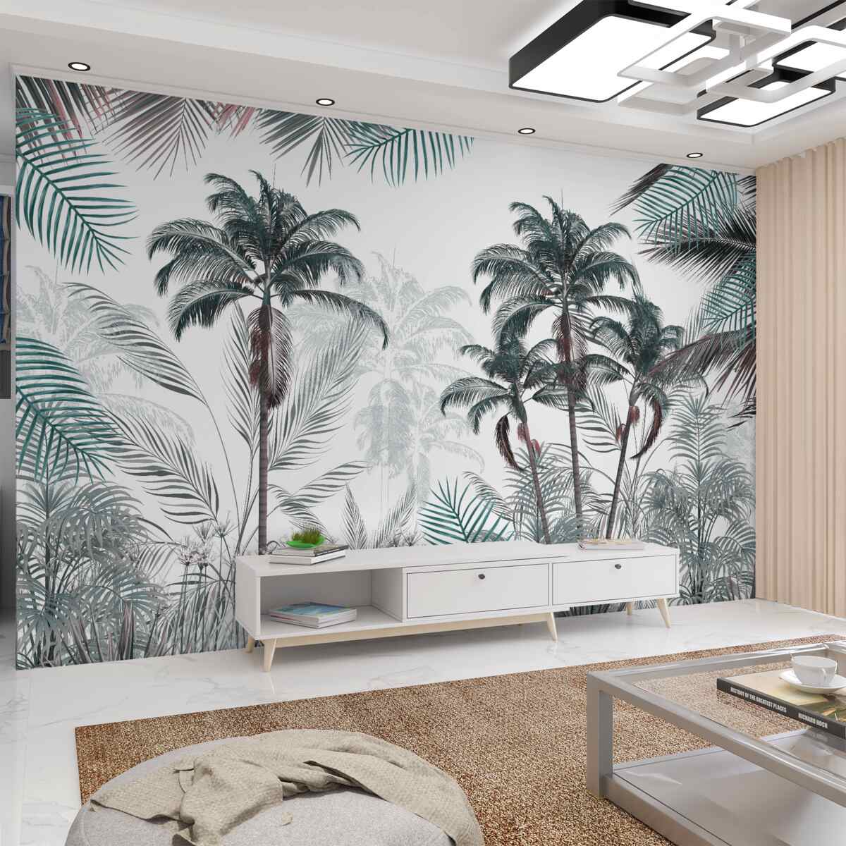 Fototapeta Dżungla, palma i paproć