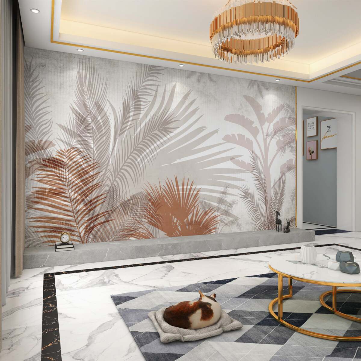 Fototapeta Tropikalne liście i paproć