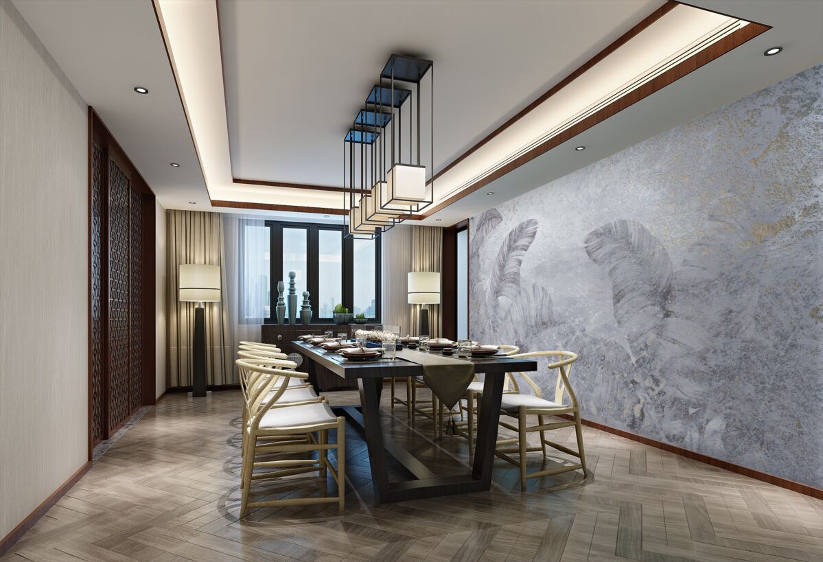 Fototapeta Liście tropikalne w ulewnym deszczu