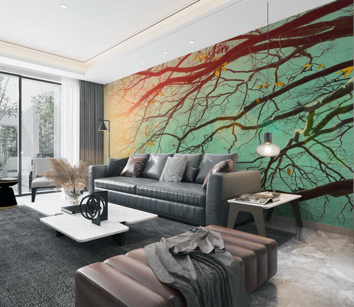 Fototapeta Gałęzie drzew na niebie