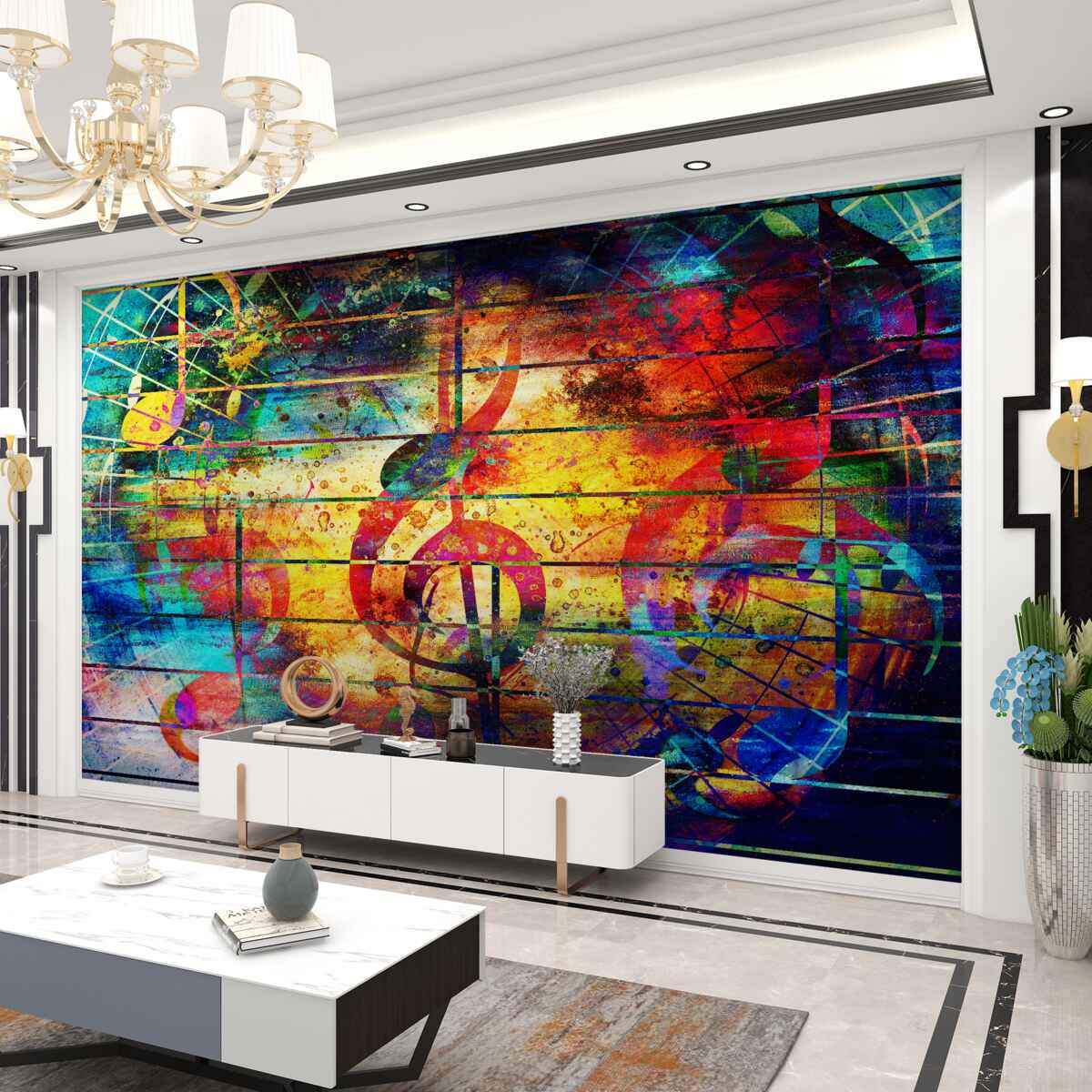 Fototapeta Graffiti z kluczem wiolinowym