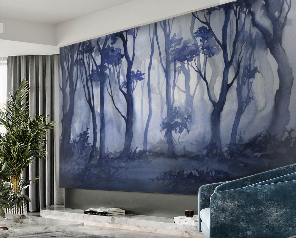 Fototapeta Gęsta mgła w lesie