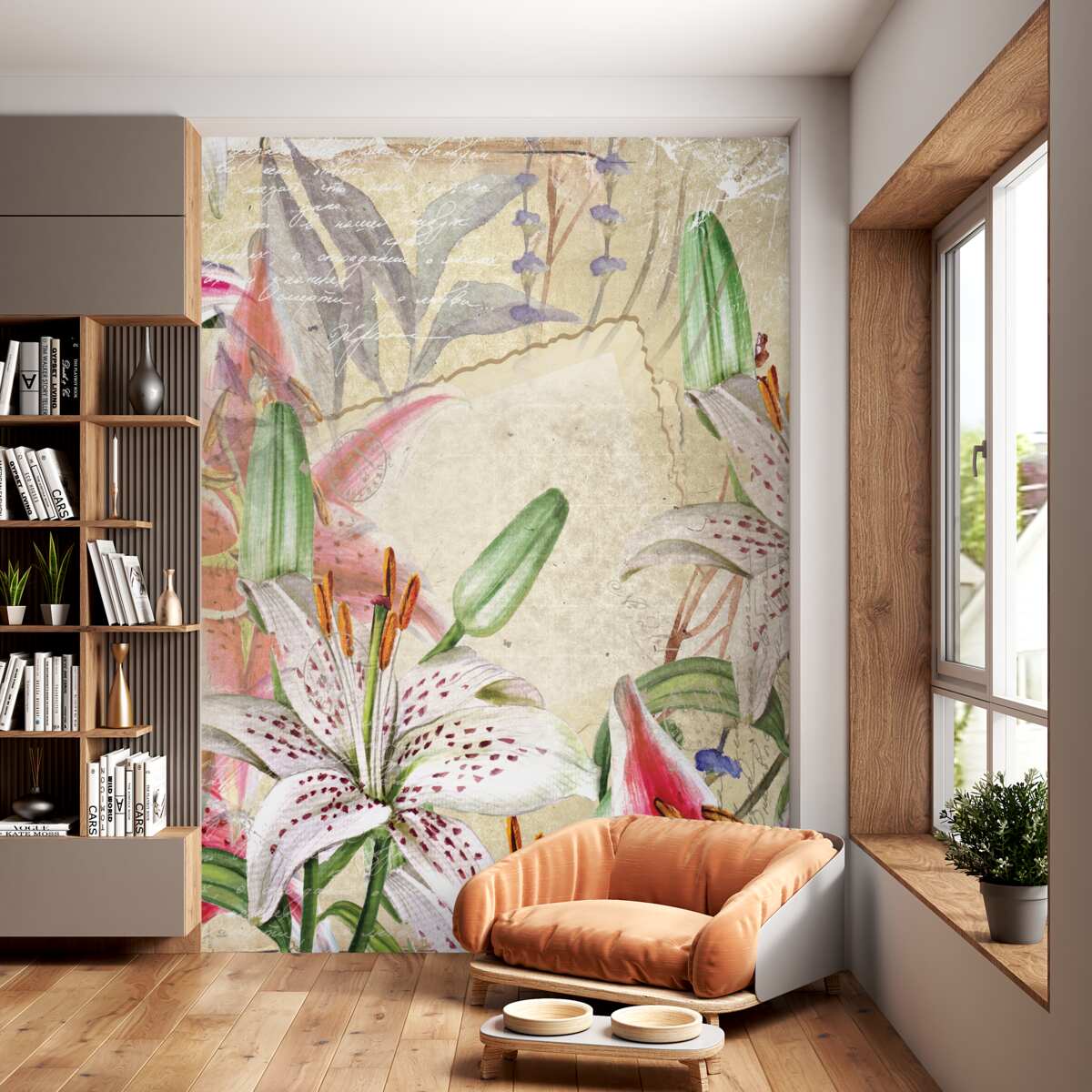 Fototapeta Kwitną delikatne białe lilie