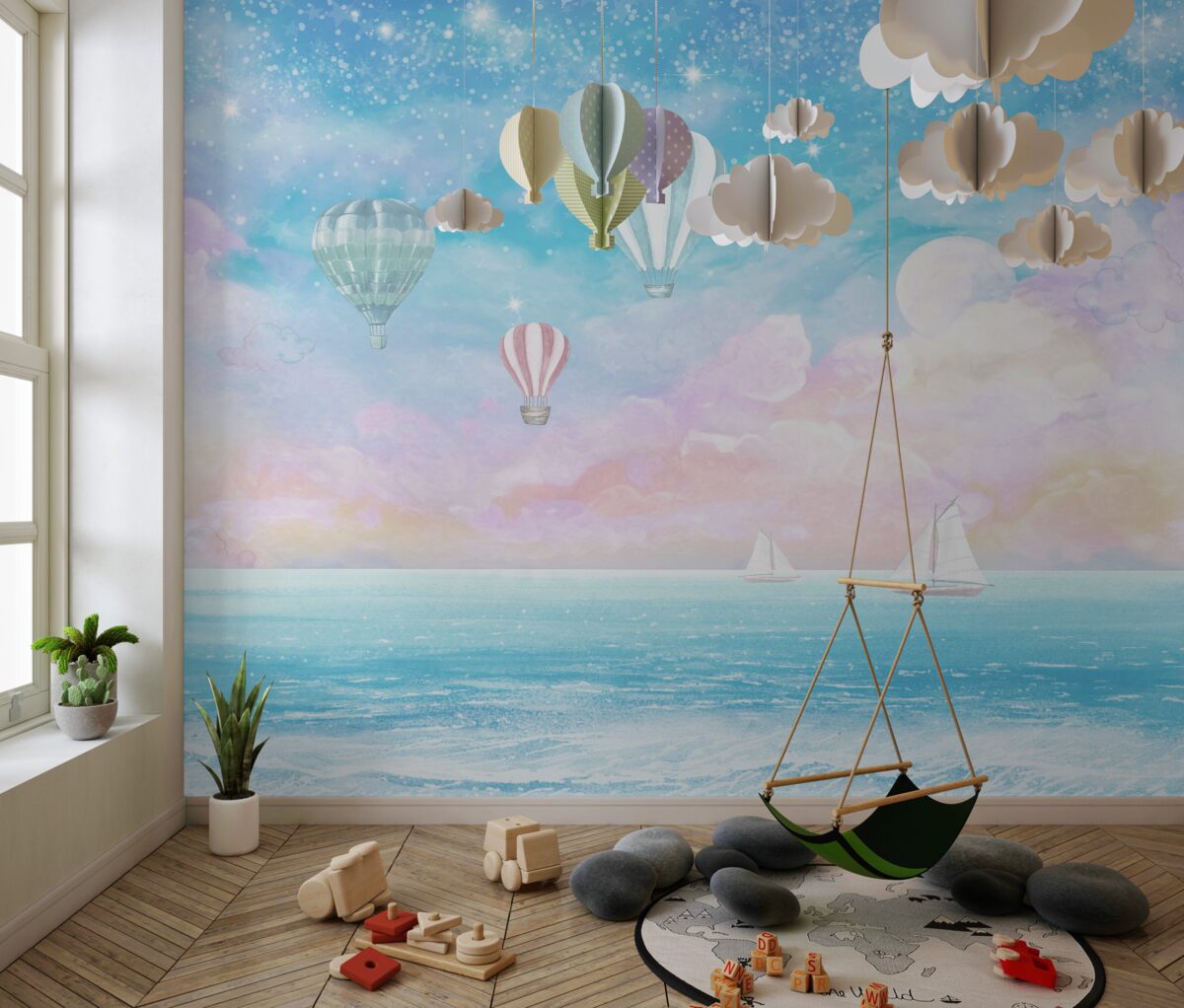 Fototapeta Balony nad jachtami