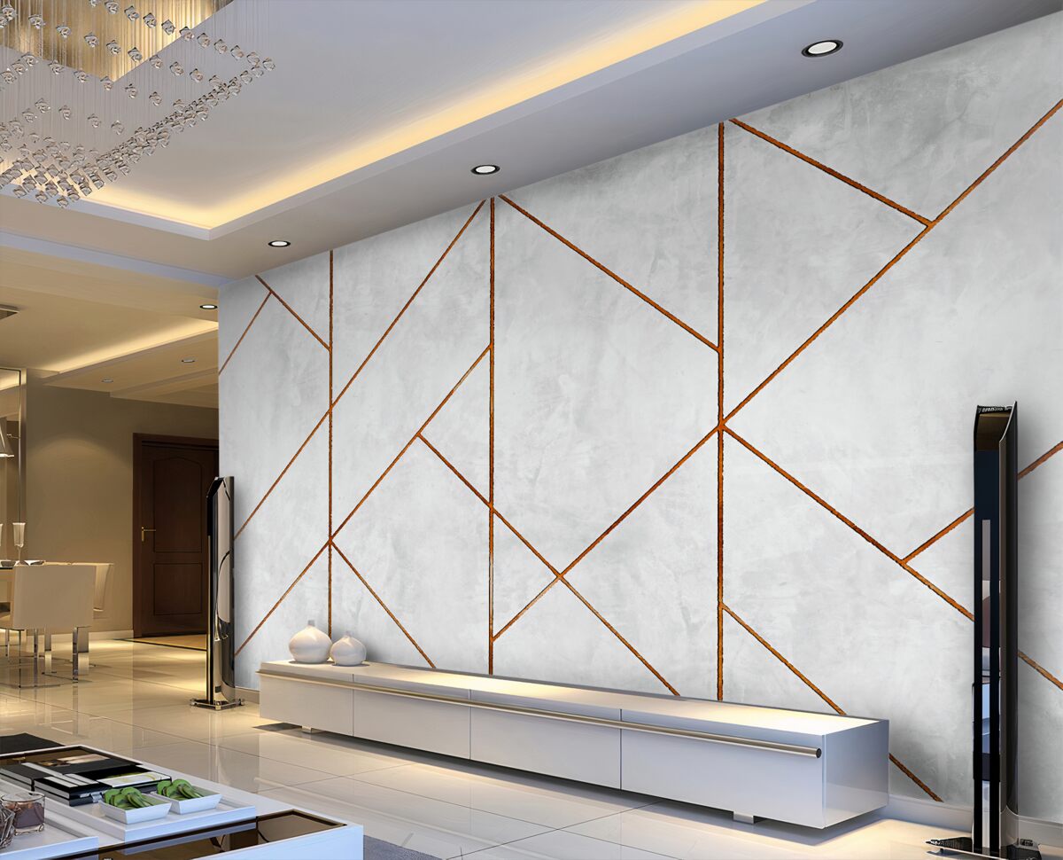 Fototapeta Szary marmur ze złotą proporcją