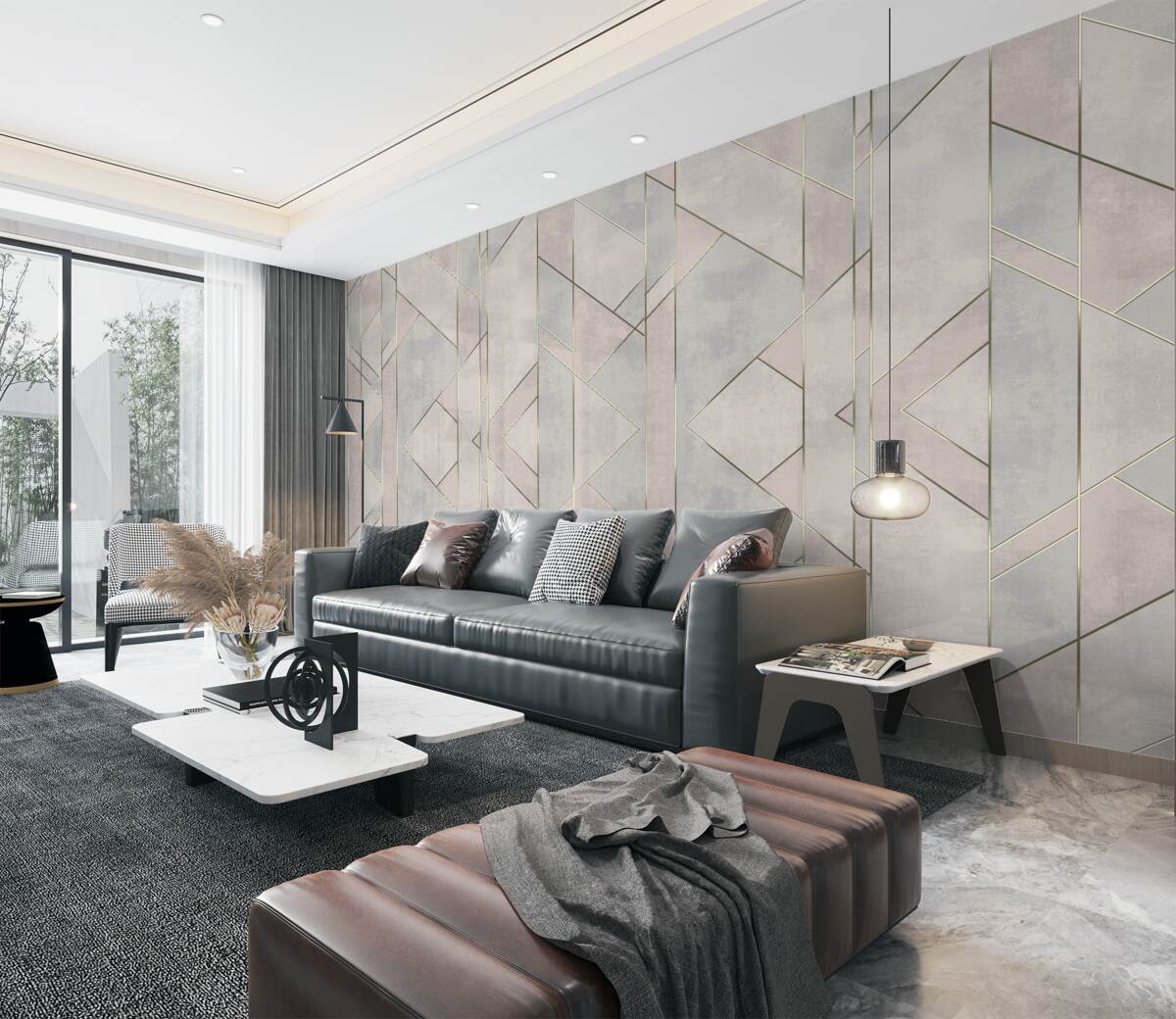 Fototapeta Gładkie linie na marmurze