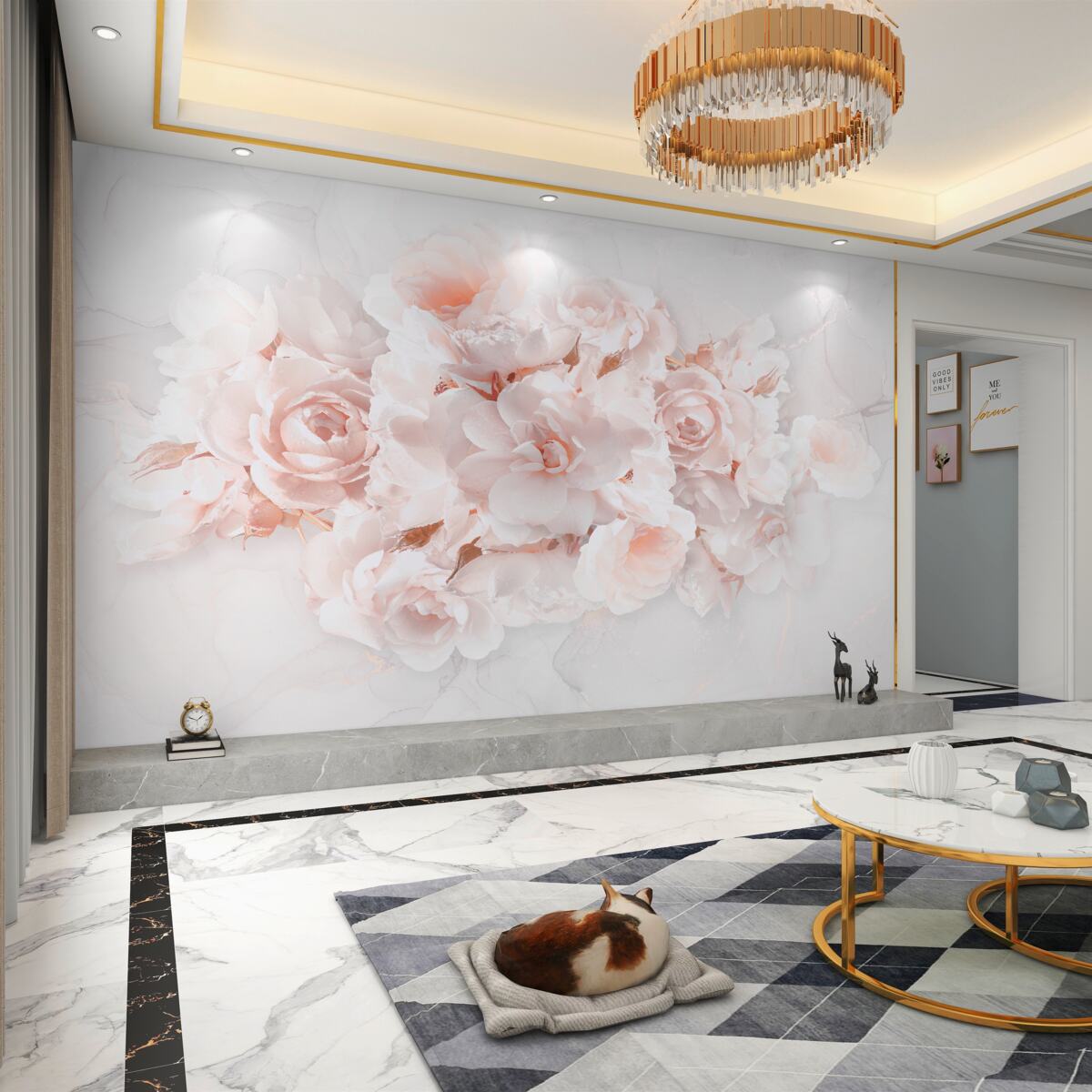 Fototapeta Kompozycja delikatnych piwonii