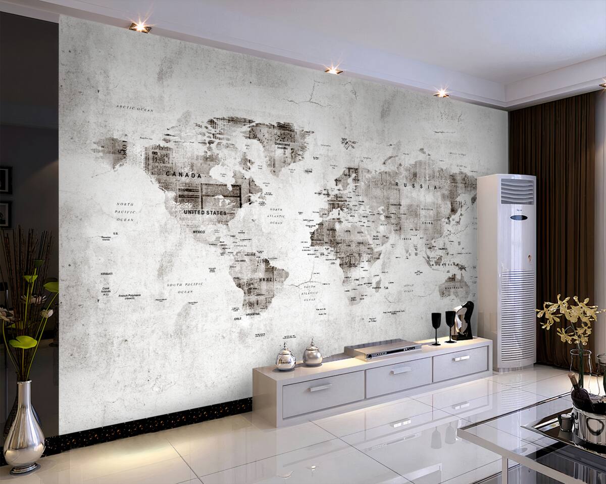 Fototapeta Mapa świata z nazwami krajów