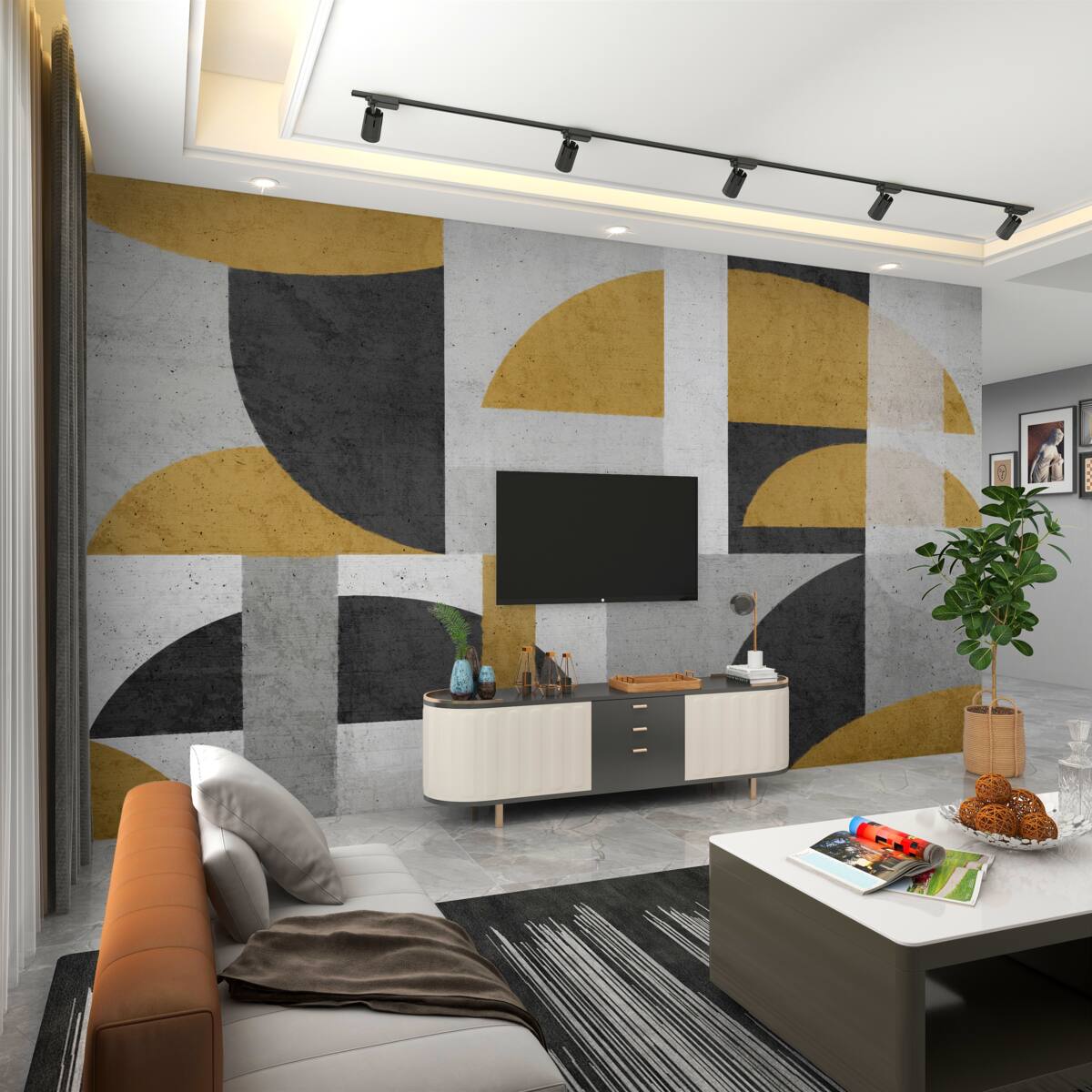 Fototapeta Abstrakcja czarno-żółta