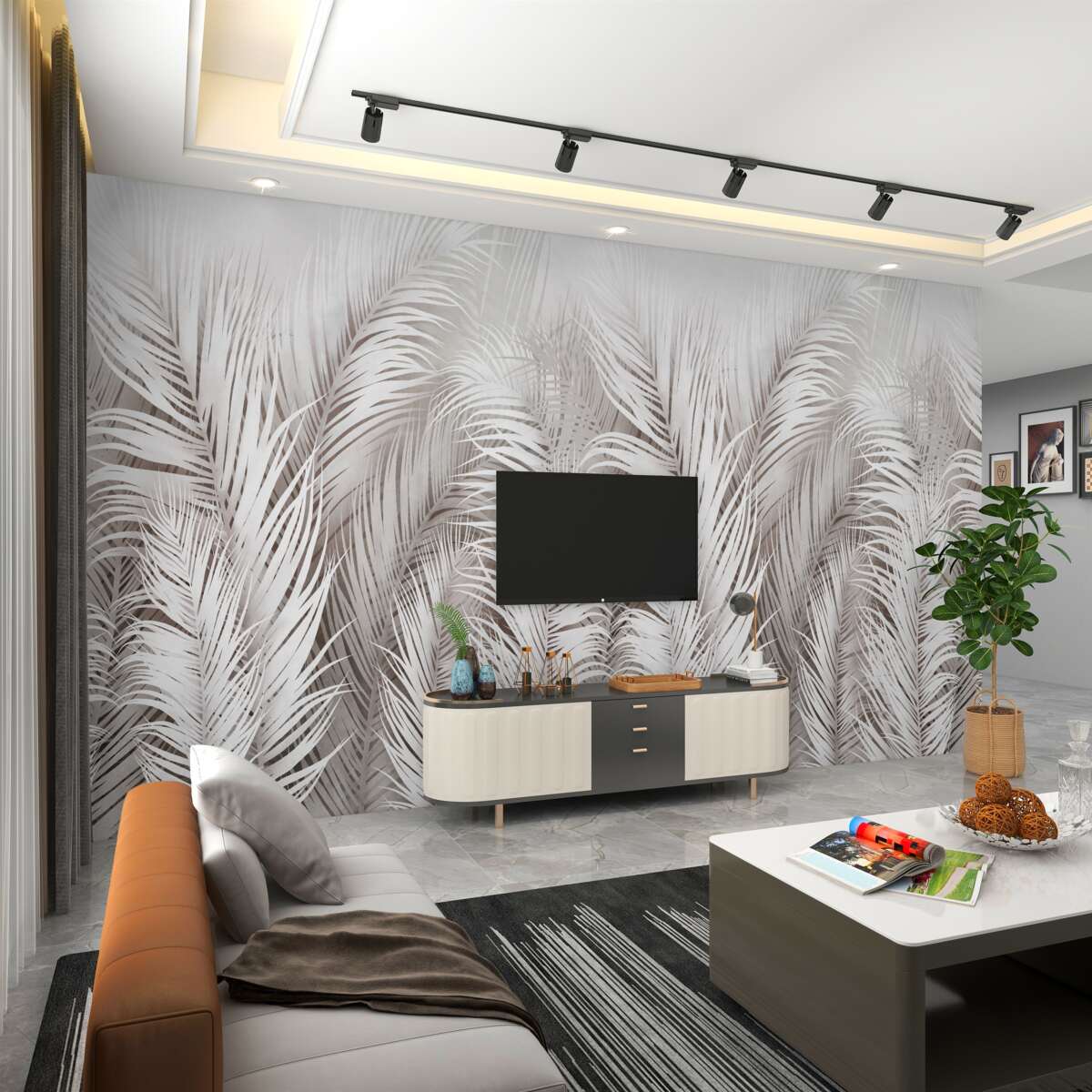 Fototapeta gęsta paproć światła