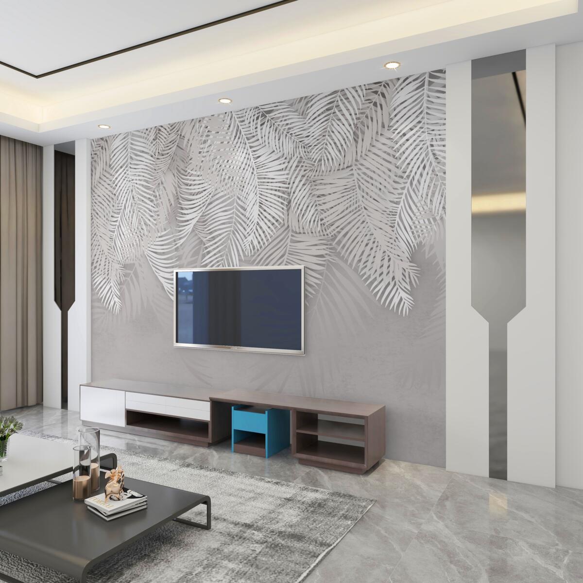 Fototapeta Do góry nogami biała paproć