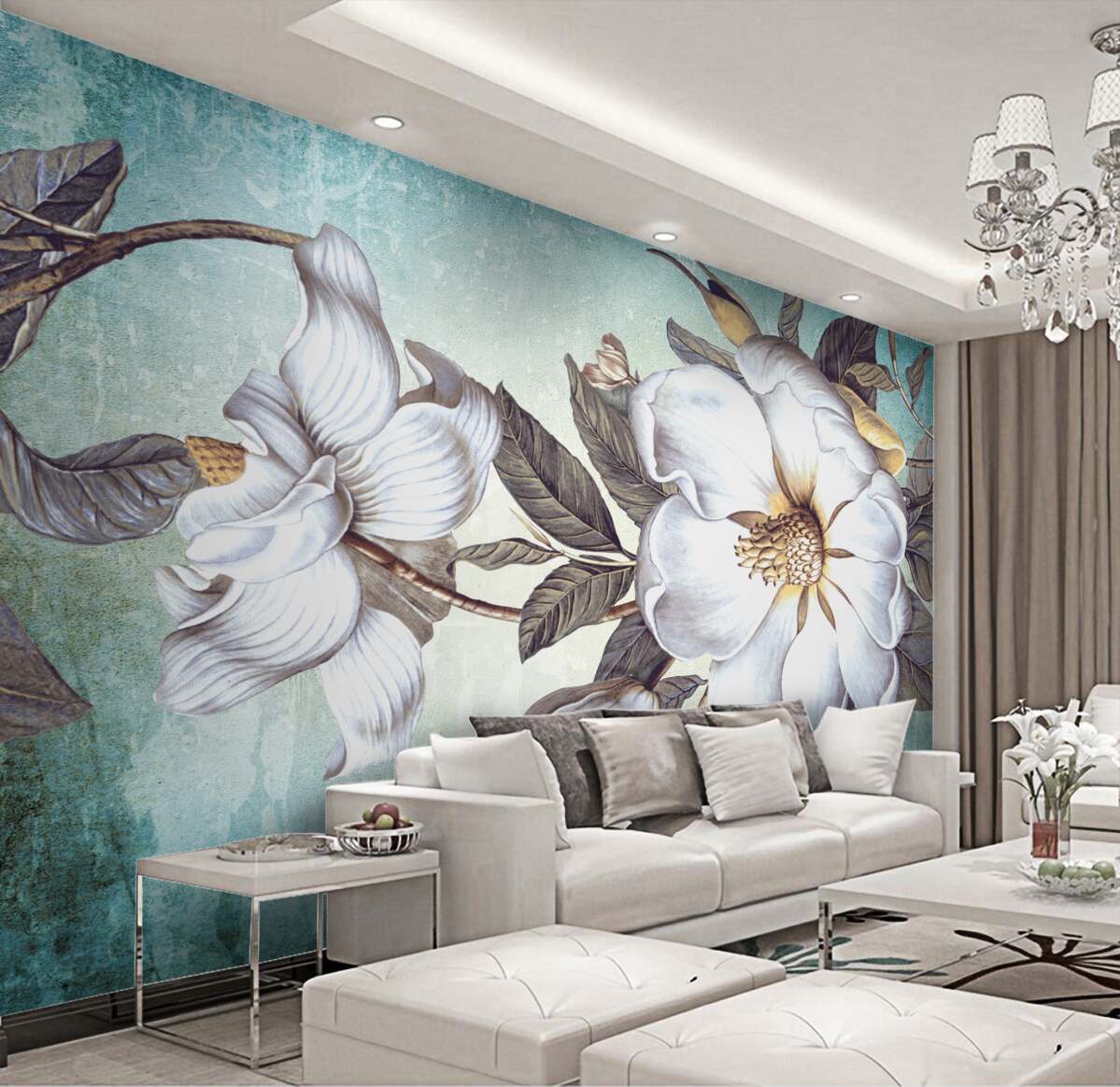 Fototapeta Pąki kwiatowe białe