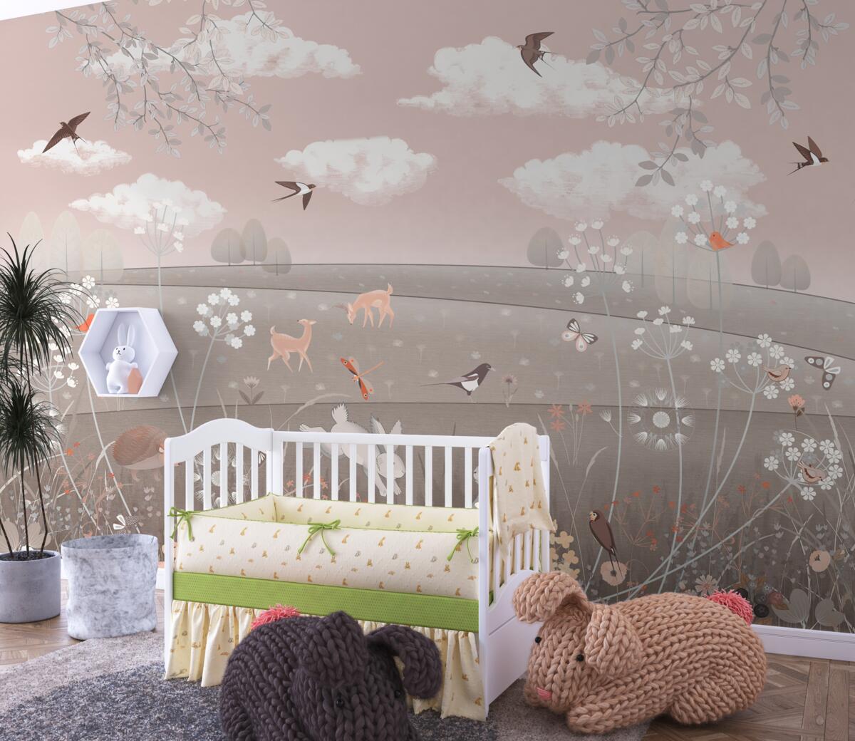 Fototapeta Zwierzęta polne na łące