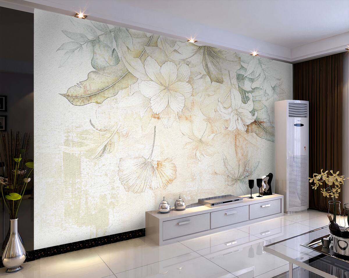 Fototapeta Tropikalne kwiaty i liście