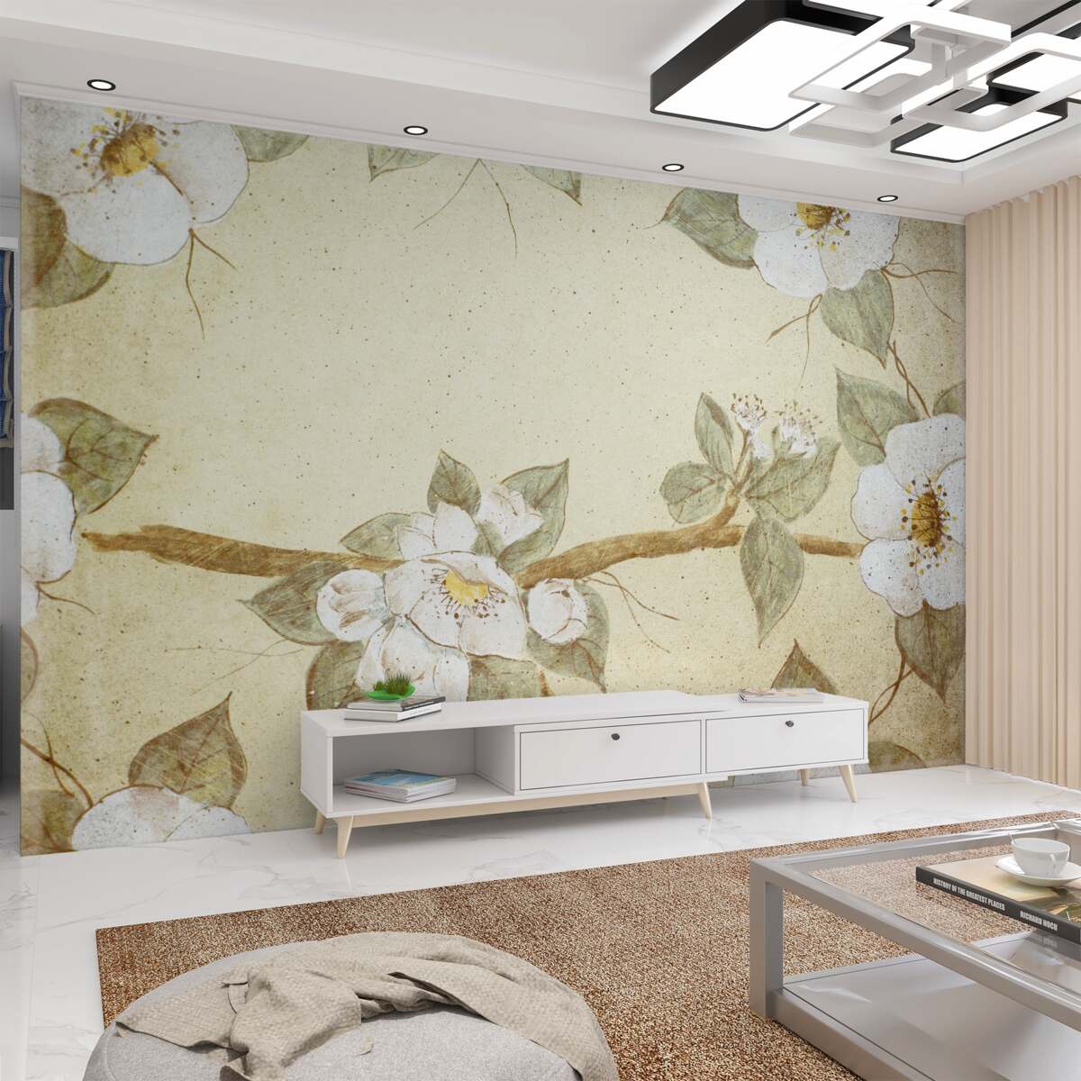 Fototapeta Pąki kwiatowe na gałęziach