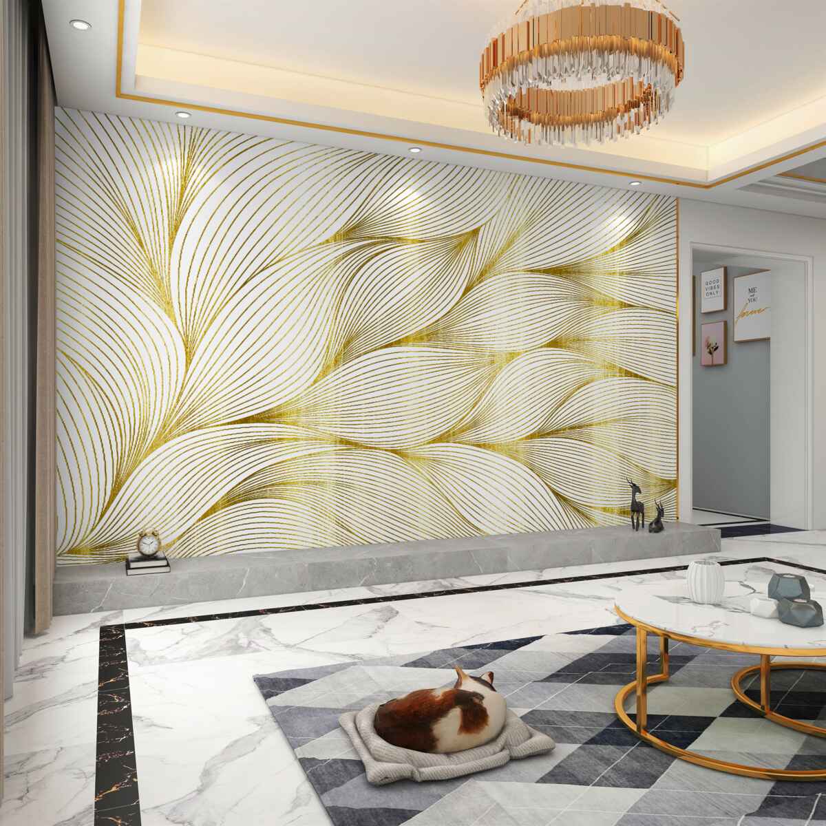 Fototapeta Miękkie złote liście