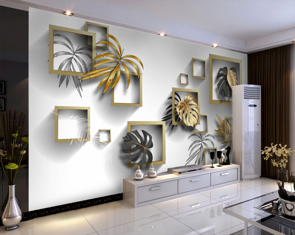 Fototapeta Liście tropikalne w ramkach