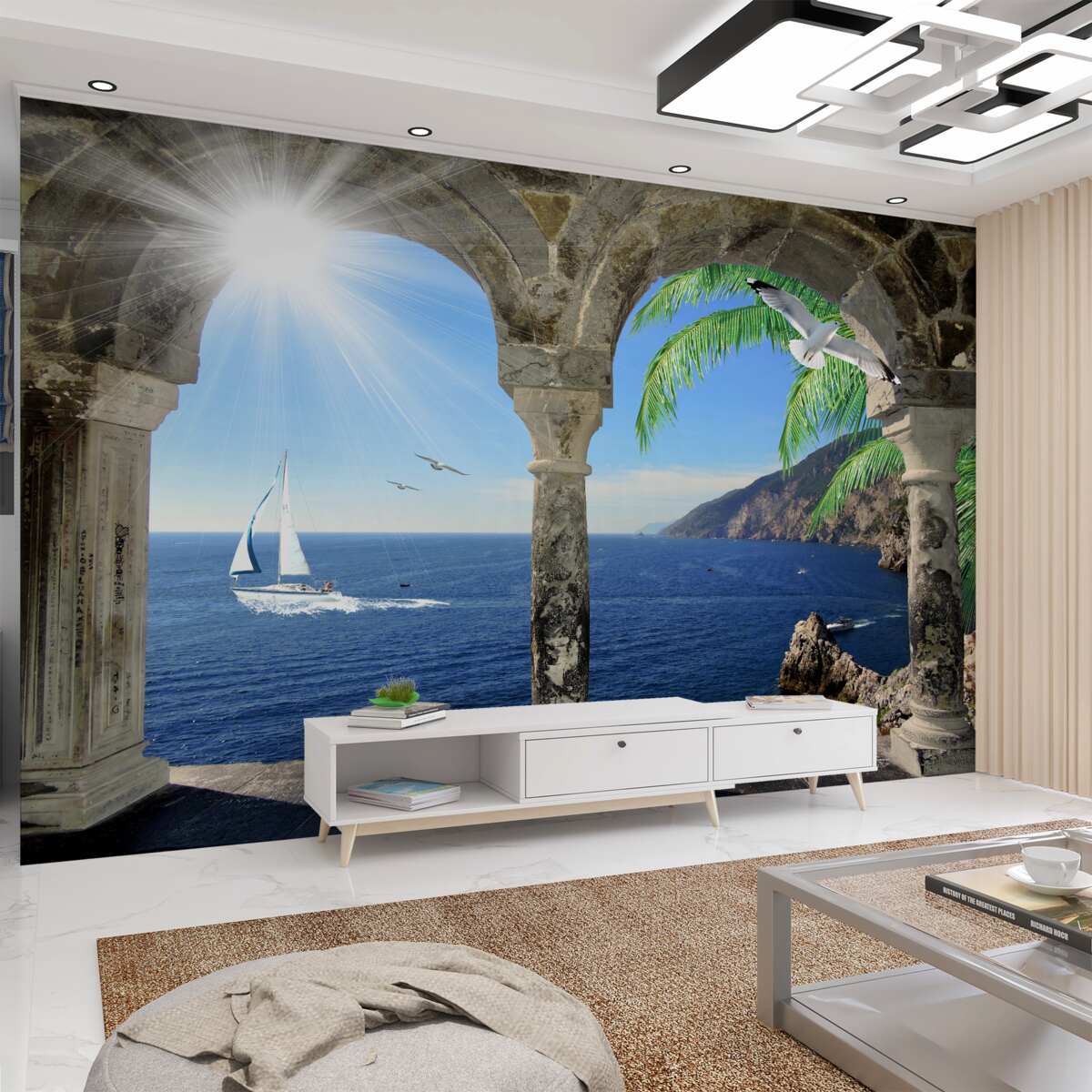 Fototapeta Stary łuk z widokiem na ocean