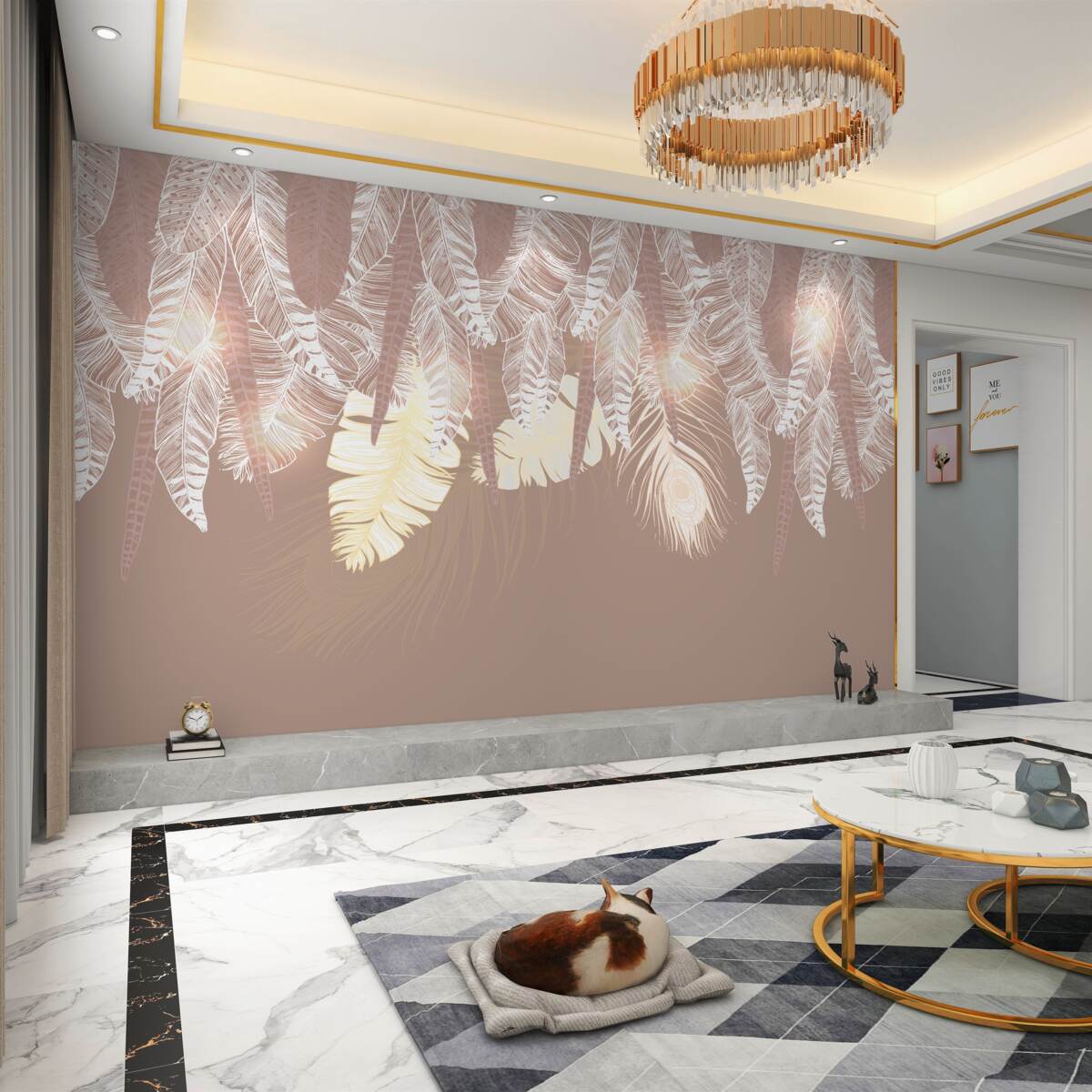 Fototapeta Liście białej paproci