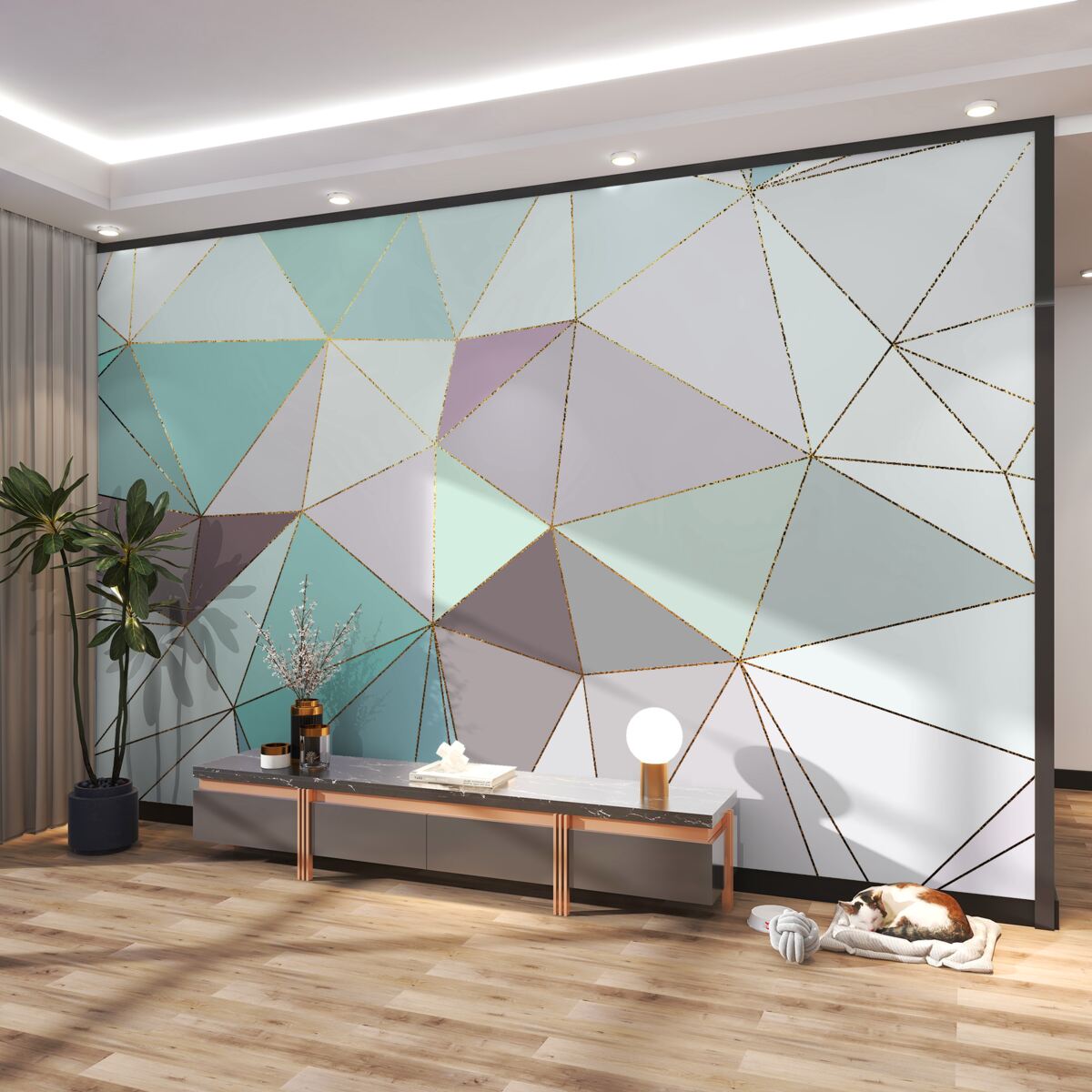 Fototapeta Geometryczne kształty na marmurze