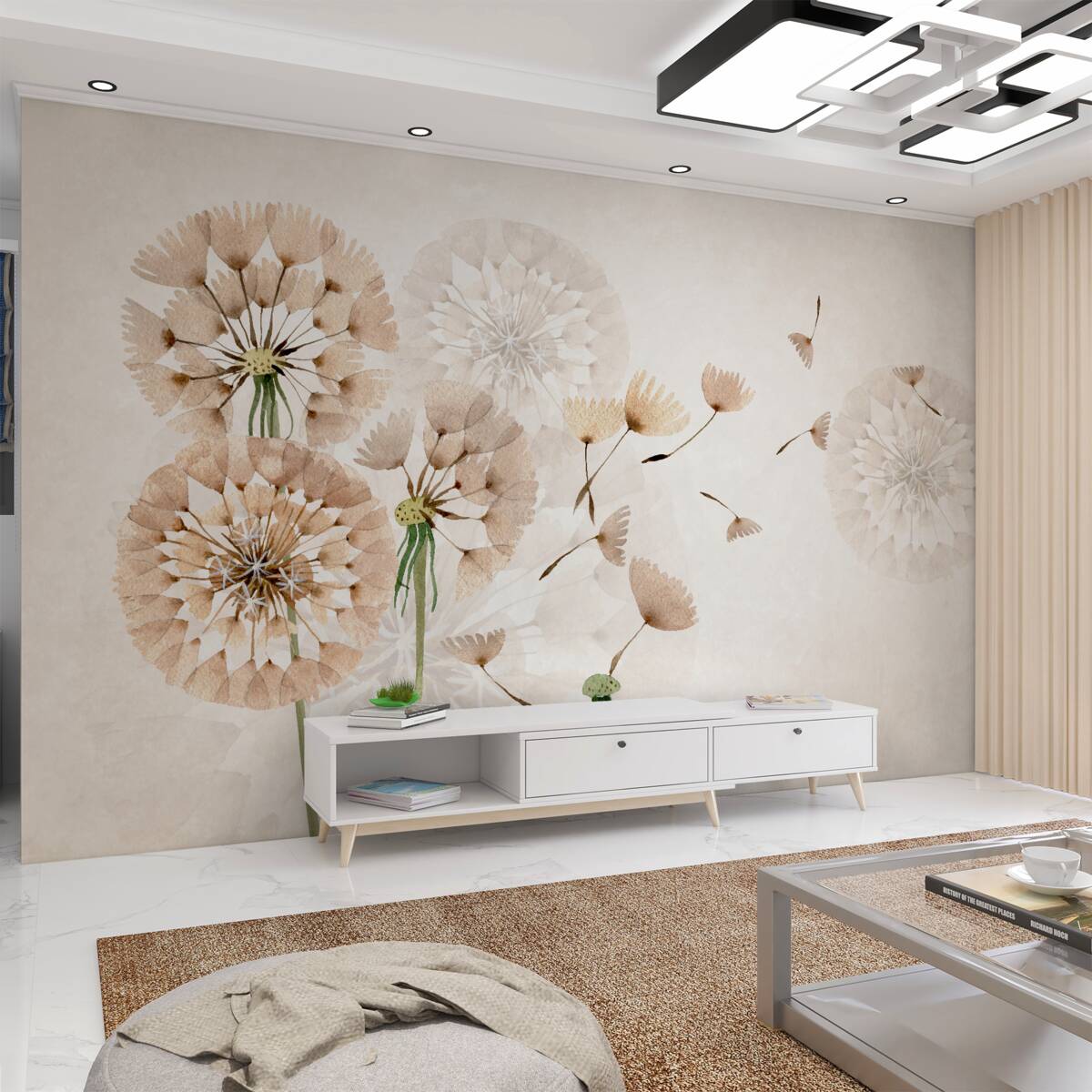 Fototapeta Lekkie loty mniszka lekarskiego