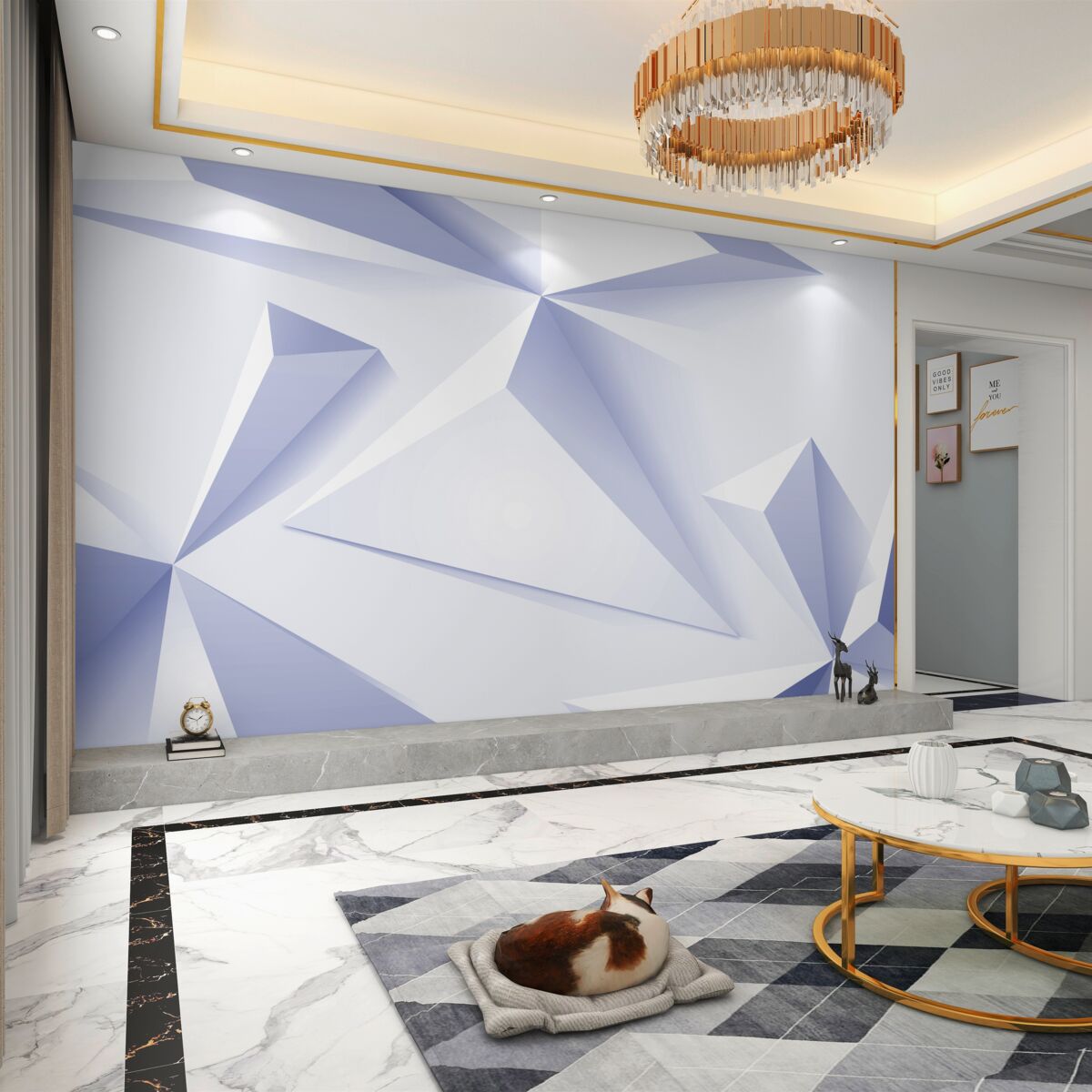 Fototapeta Świecące piramidy 3D