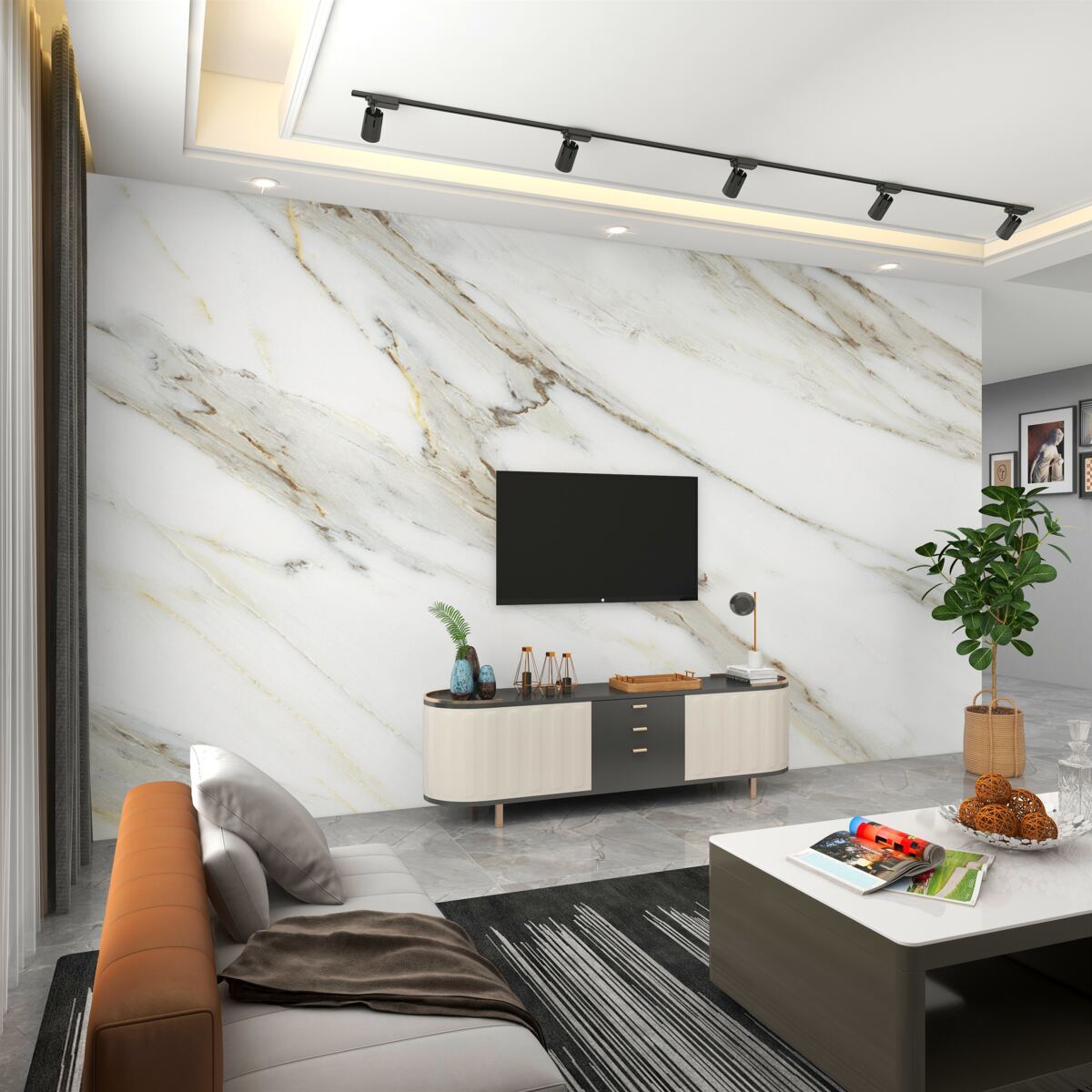 Fototapeta Marmur ze złotem i srebrem