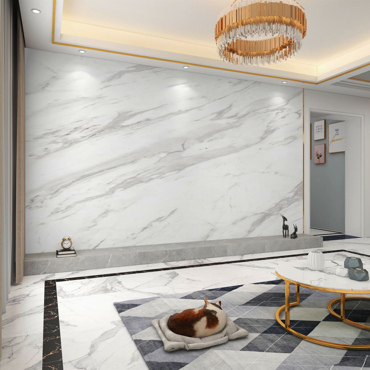 Fototapeta Szary i biały marmur