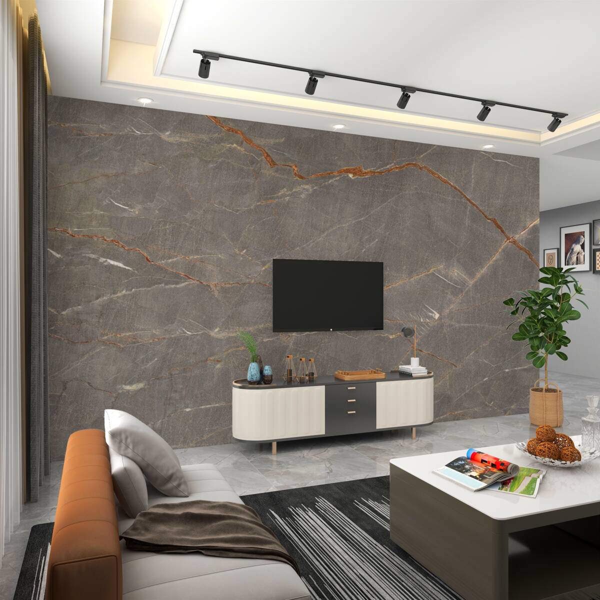 Fototapeta Brązowy marmur ze złotem