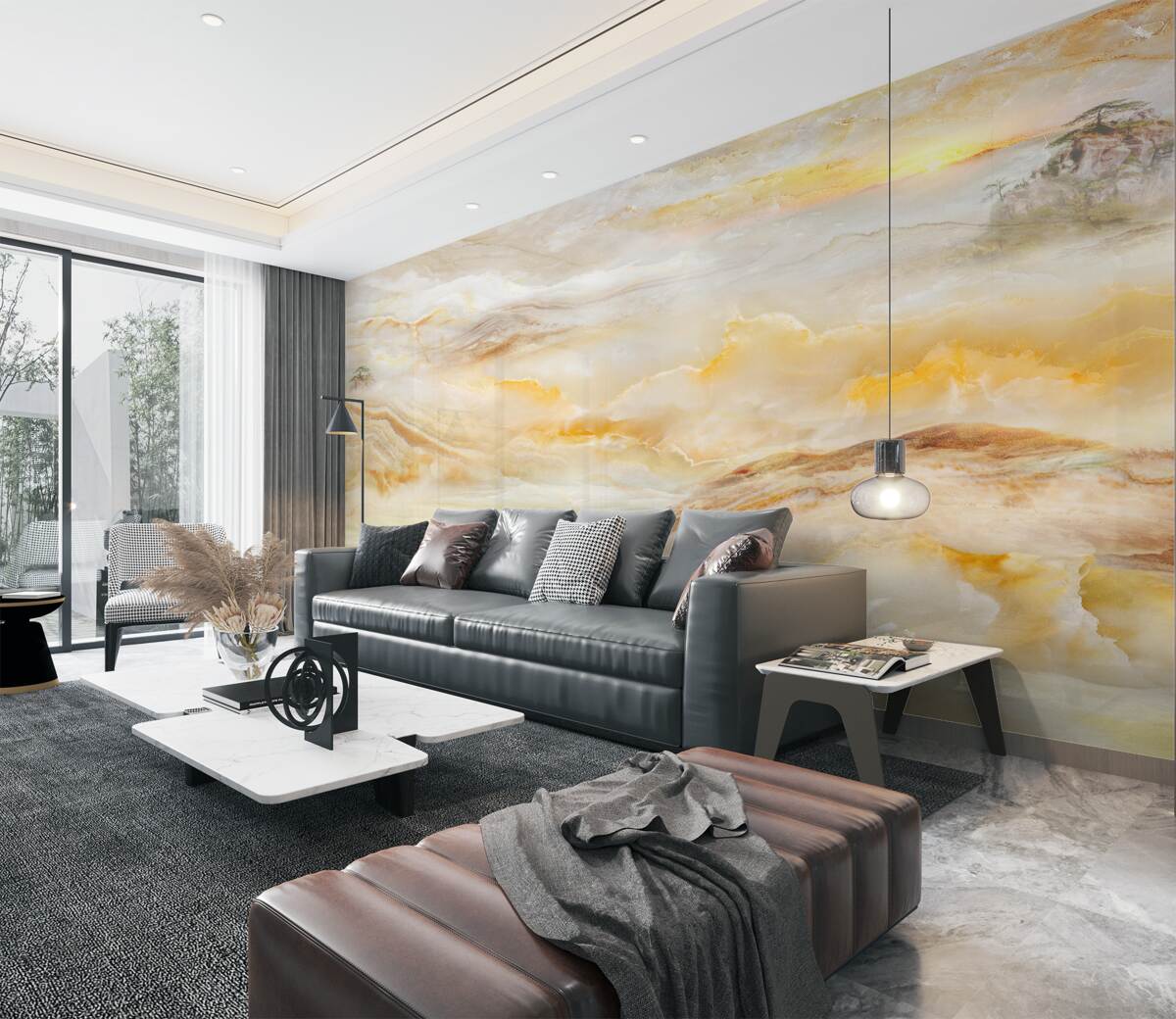 Fototapeta Mglisty poranek w górach