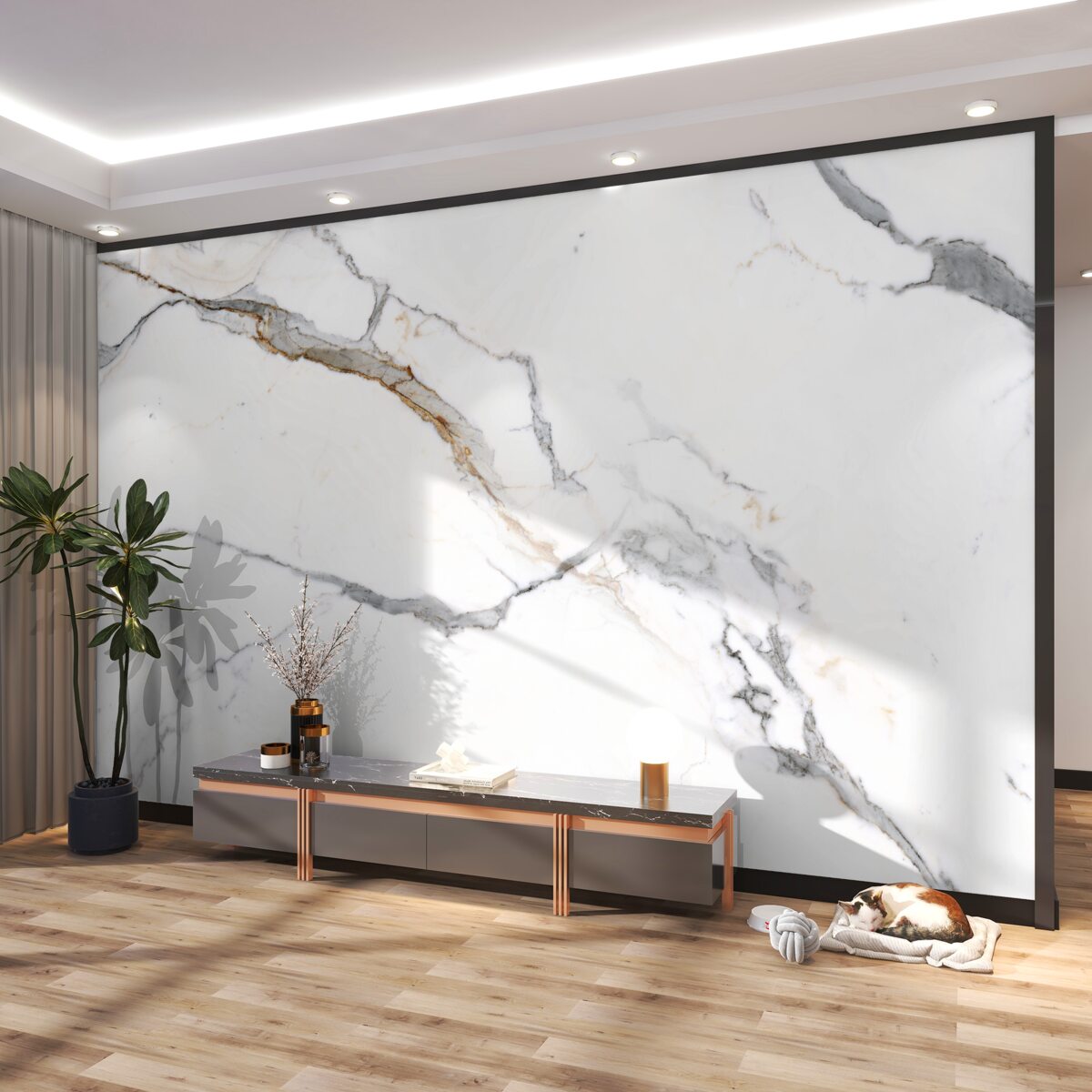 Fototapeta Niewyraźne fale na marmurze