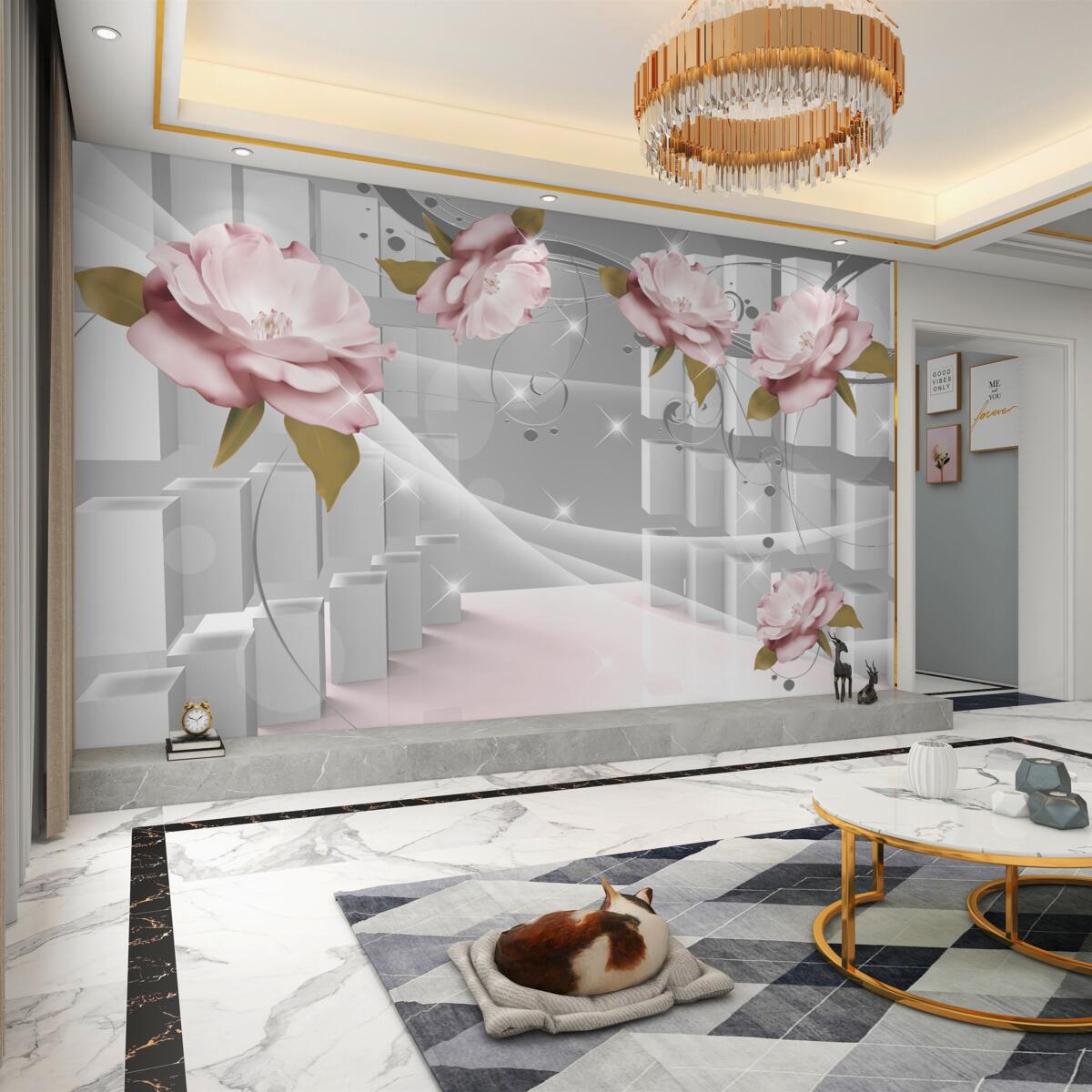 Fototapeta Geometria z pąkami kwiatowymi