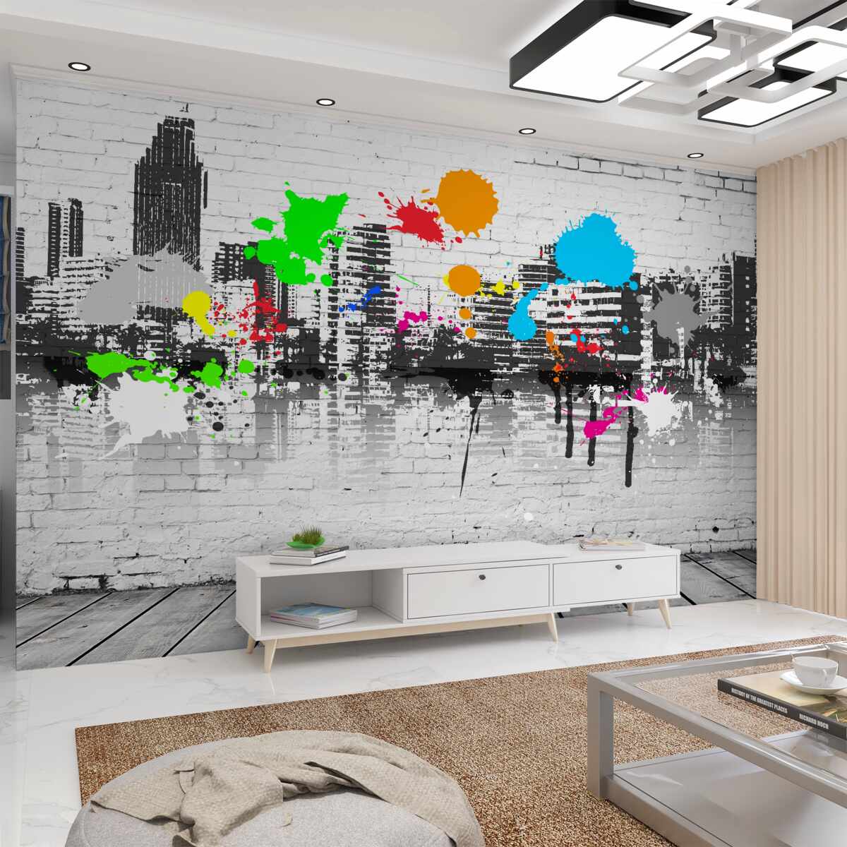 Fototapeta Miejskie graffiti na ścianie