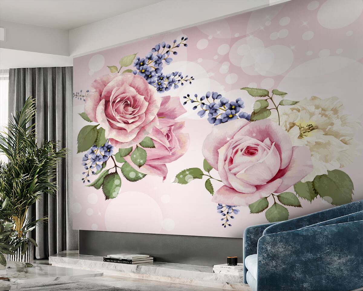 Fototapeta Pąki róż w kompozycji