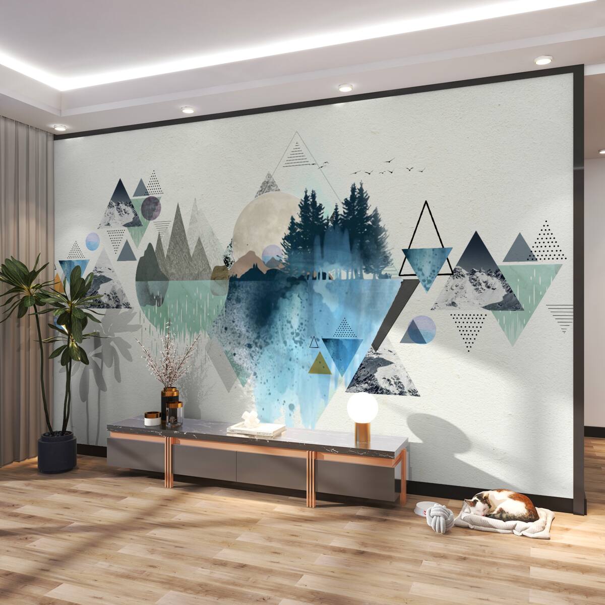 Fototapeta Abstrakcja lasu i geometrii