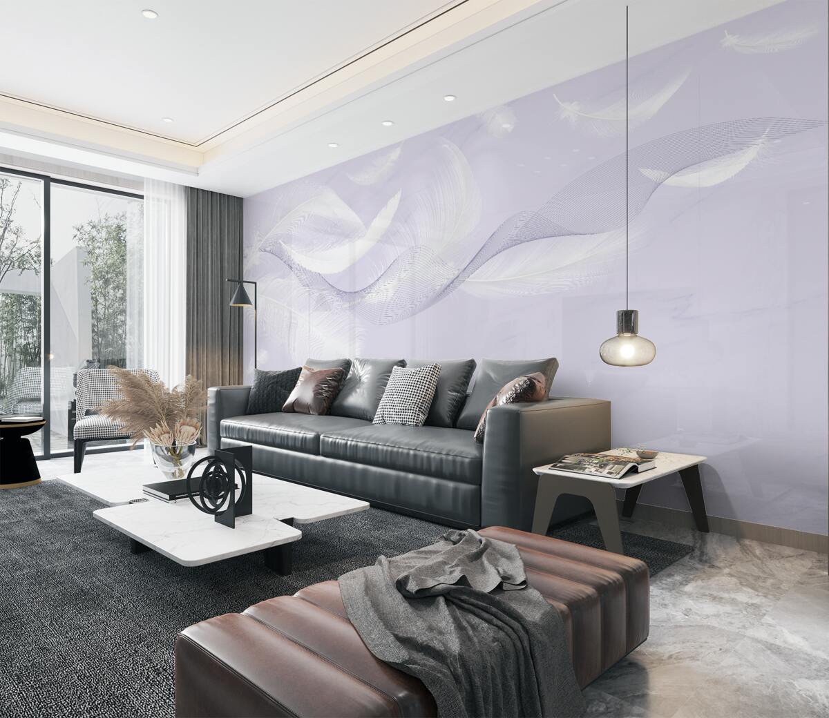 Fototapeta Przewiewne białe pióra