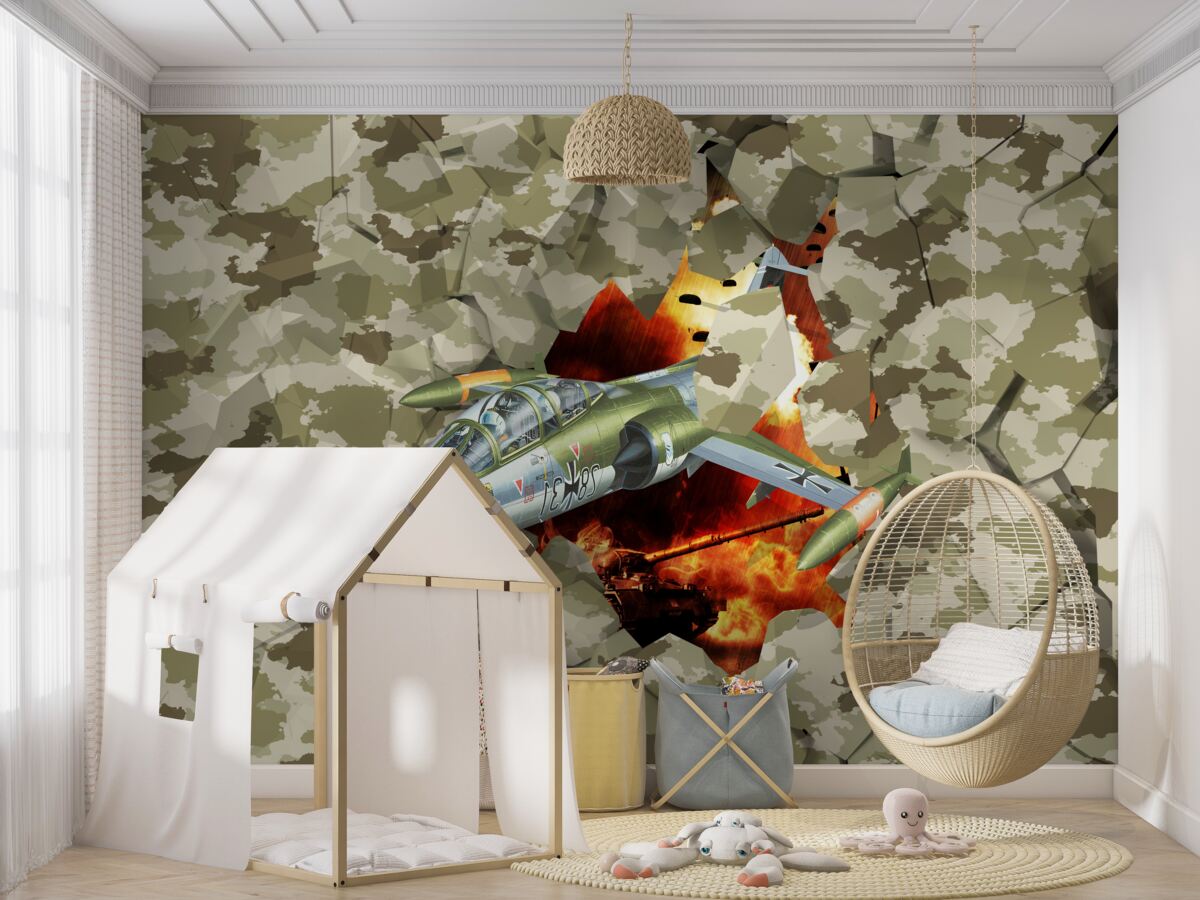 Fototapeta Wojownik rozbija ścianę