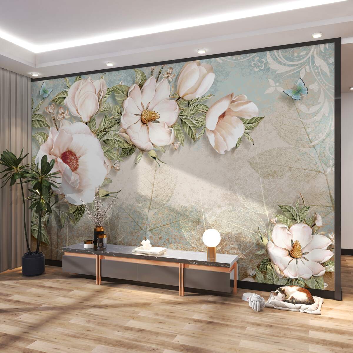 Fototapeta Jasne pąki na abstrakcyjnym tle