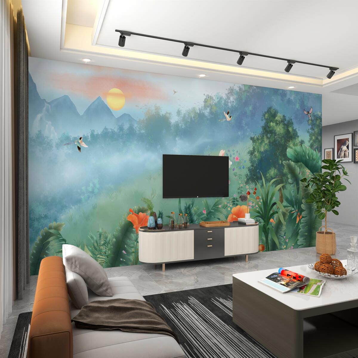 Fototapeta Świt na górskiej łące