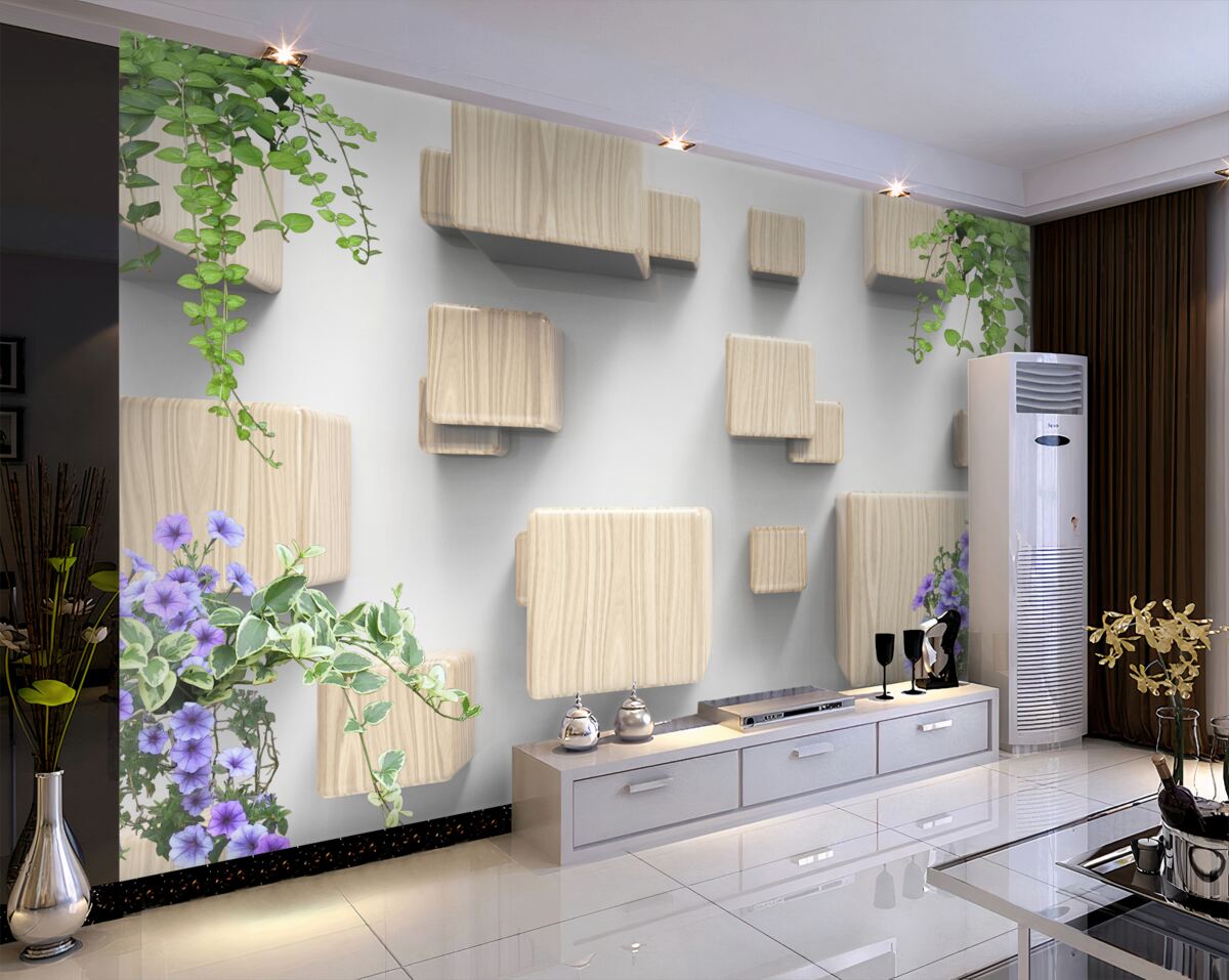 Fototapeta Pływające drewniane kostki